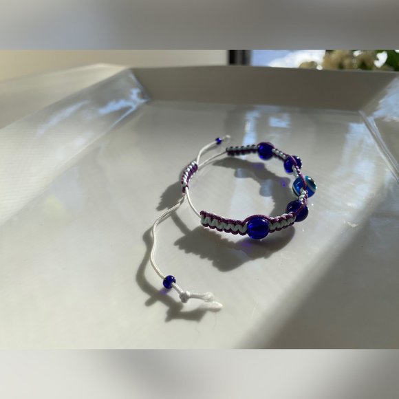 Swarovski Beaded Crochet Handmade Bracelet - Picture 3 of 5